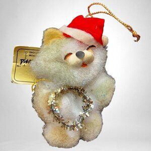 Vintage 1985 Telco Creations Team Gems Plush Bear Christmas Ornament